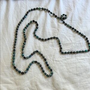 Elegant Blue and Green Beaded Necklace